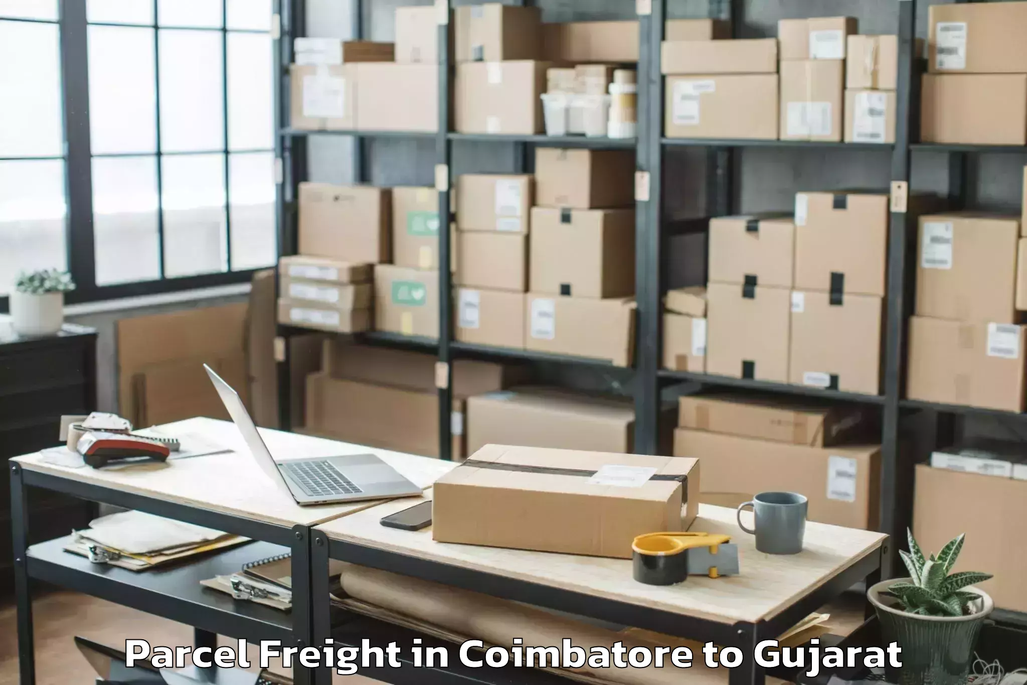 Efficient Coimbatore to Jetpur Parcel Freight